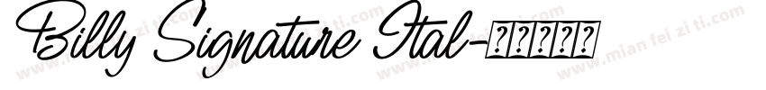 Billy Signature Ital字体转换
